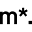 m
